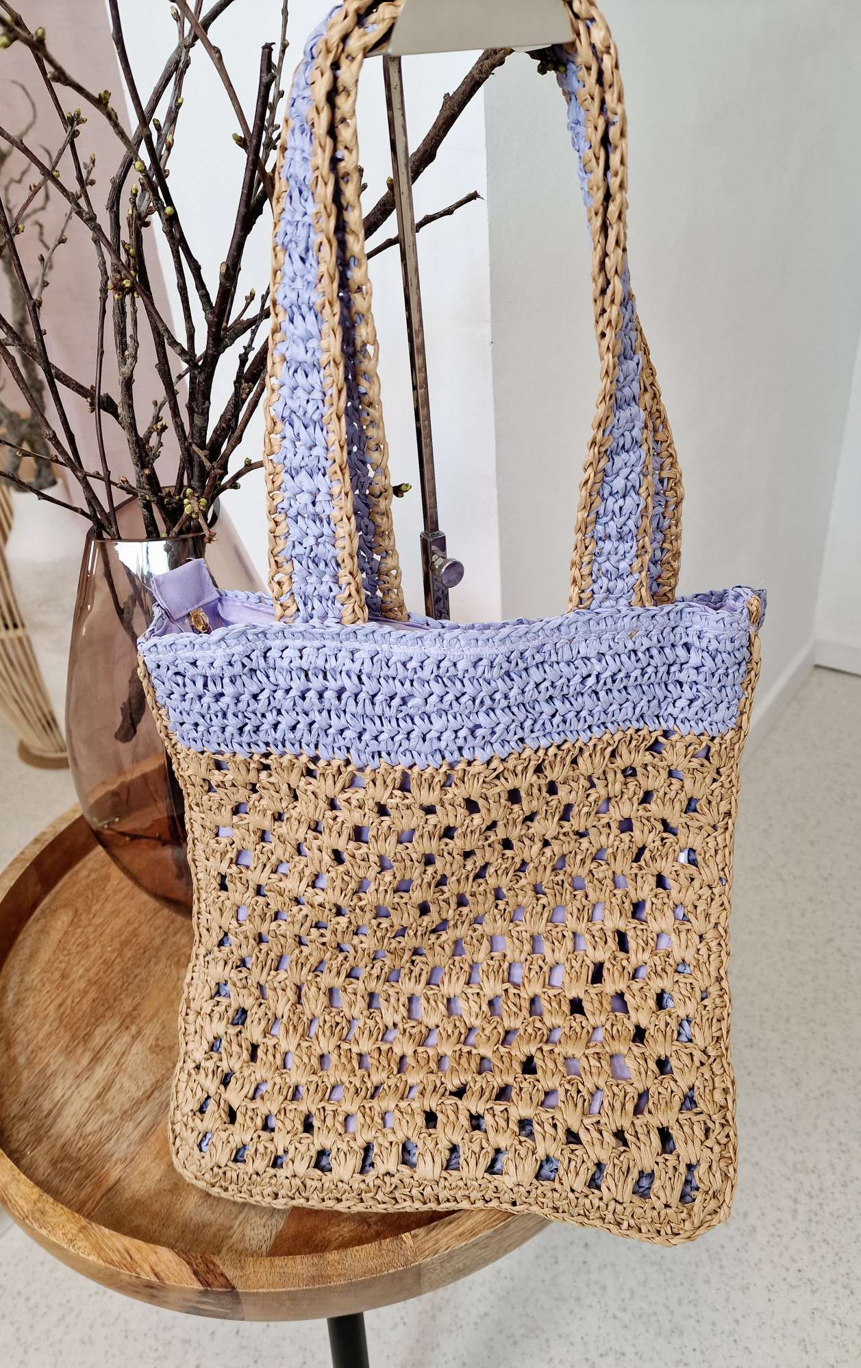 BEACH BAG NOLA FLIEDER Italy Design Boho Bohemian Tasche Beach Bag Basttasche Strand