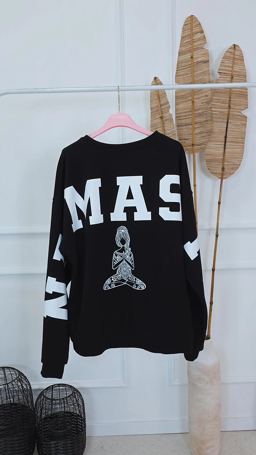 OVERSIZE SWEATER NAMASTE ALL DAMN DAY Made in Italy 34-40/42