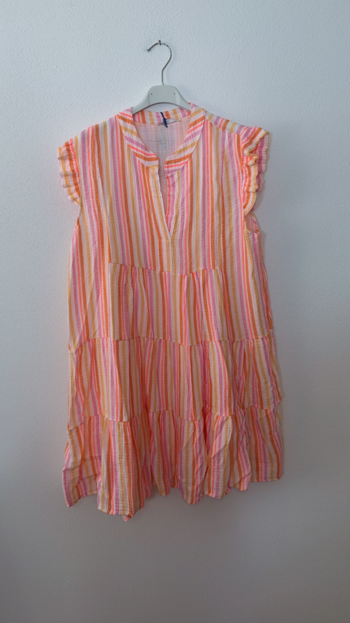 Musselin Tami Stripes kurz Rüschen 34 - 42