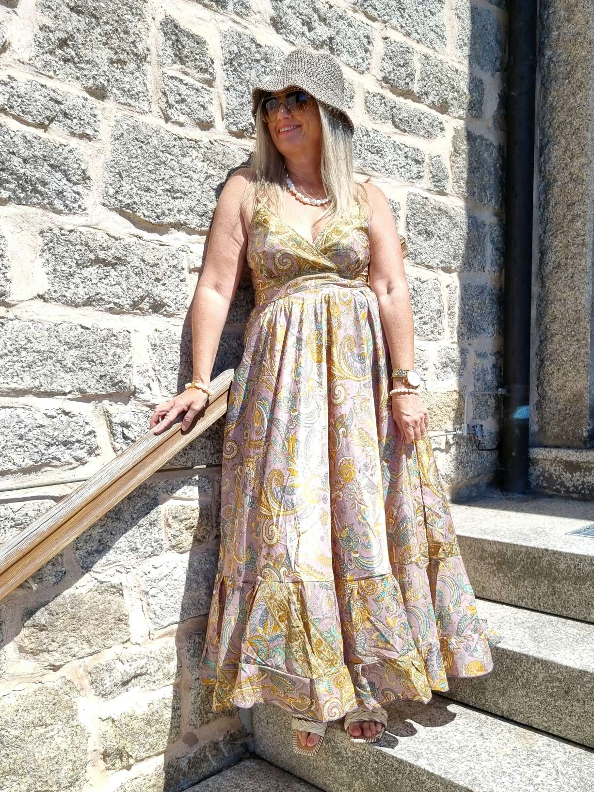 SILK DRESS MALEDIVE LONG VIO NUDE Boho Boheimian Seide Spaghettiträger Kleid Maxi Beach Sommer 34-40 SILK DRESS MALEDIVE LONG VIO NUDE Boho Boheimian Seide Spaghettiträger Kleid Maxi Beach Sommer 34-40