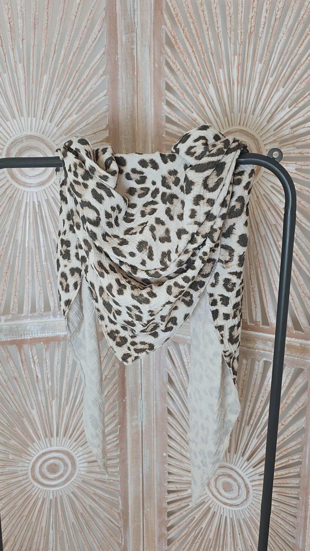 MUSSELIN SCHAL SCARF AMELIE LEO Made in Italy Dreiecksschal