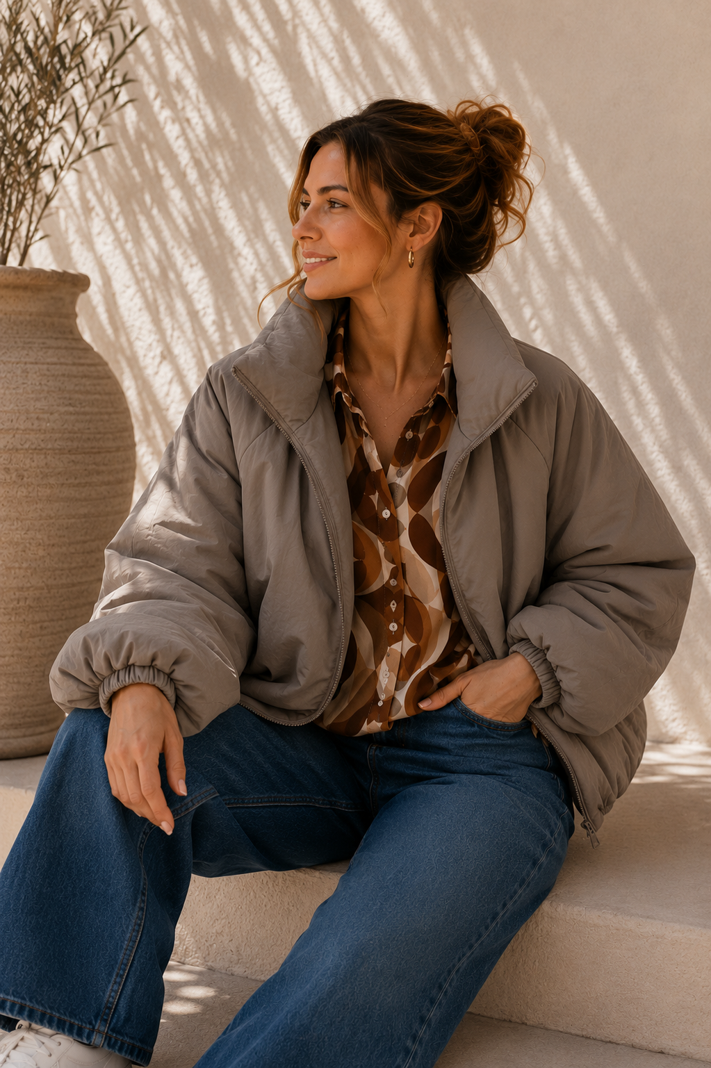 Jacke Puffy Monika – lässiger Allrounder für die Übergangszeit Made in Italy 34-40/42