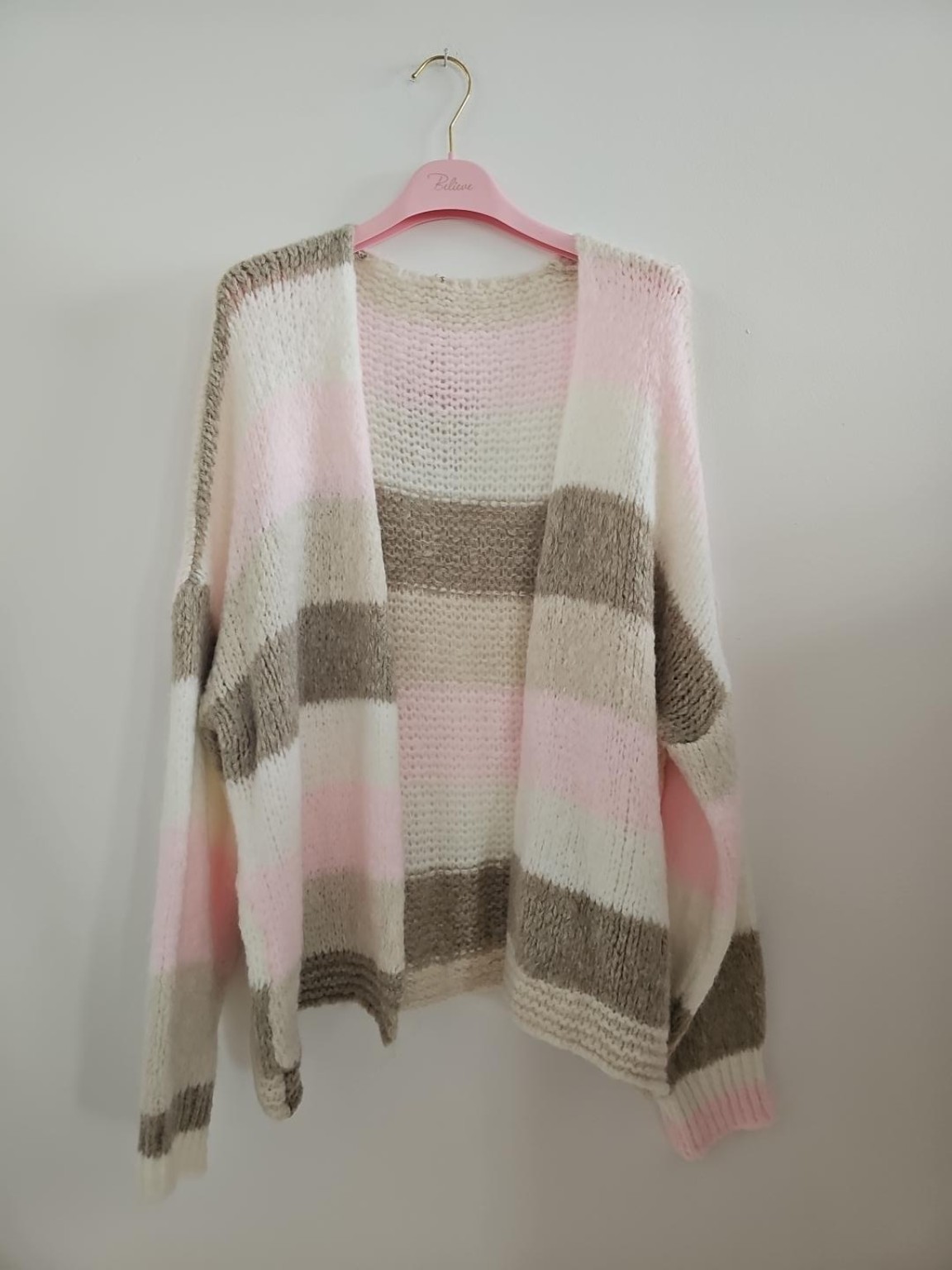 Cardigan mit Blockstreifen Strickjacke I SJ0035 I Made in Italy 34-44