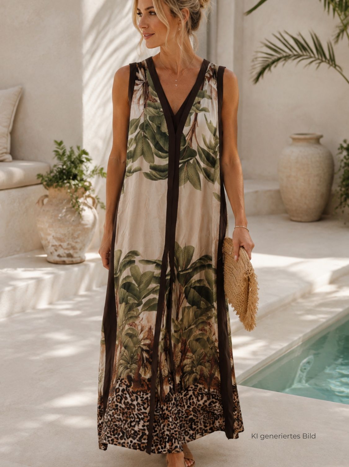 Kleid „Tavira“ – Tropical Silk Dress 🌿  – Made in Italy Gr. 34-42/44