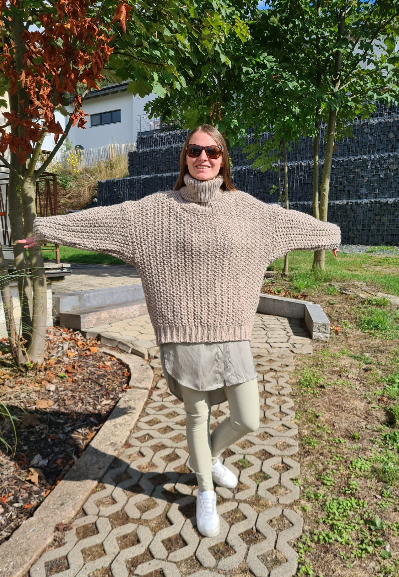 OVERSIZE KNIT FIONA TURTLENECK TAUPE Rollkragen Strickpullover Pullover 34-42/44 Made in Italy OVERSIZE KNIT FIONA TURTLENECK TAUPE Rollkragen Strickpullover Pullover 34-42/44 Made in Italy