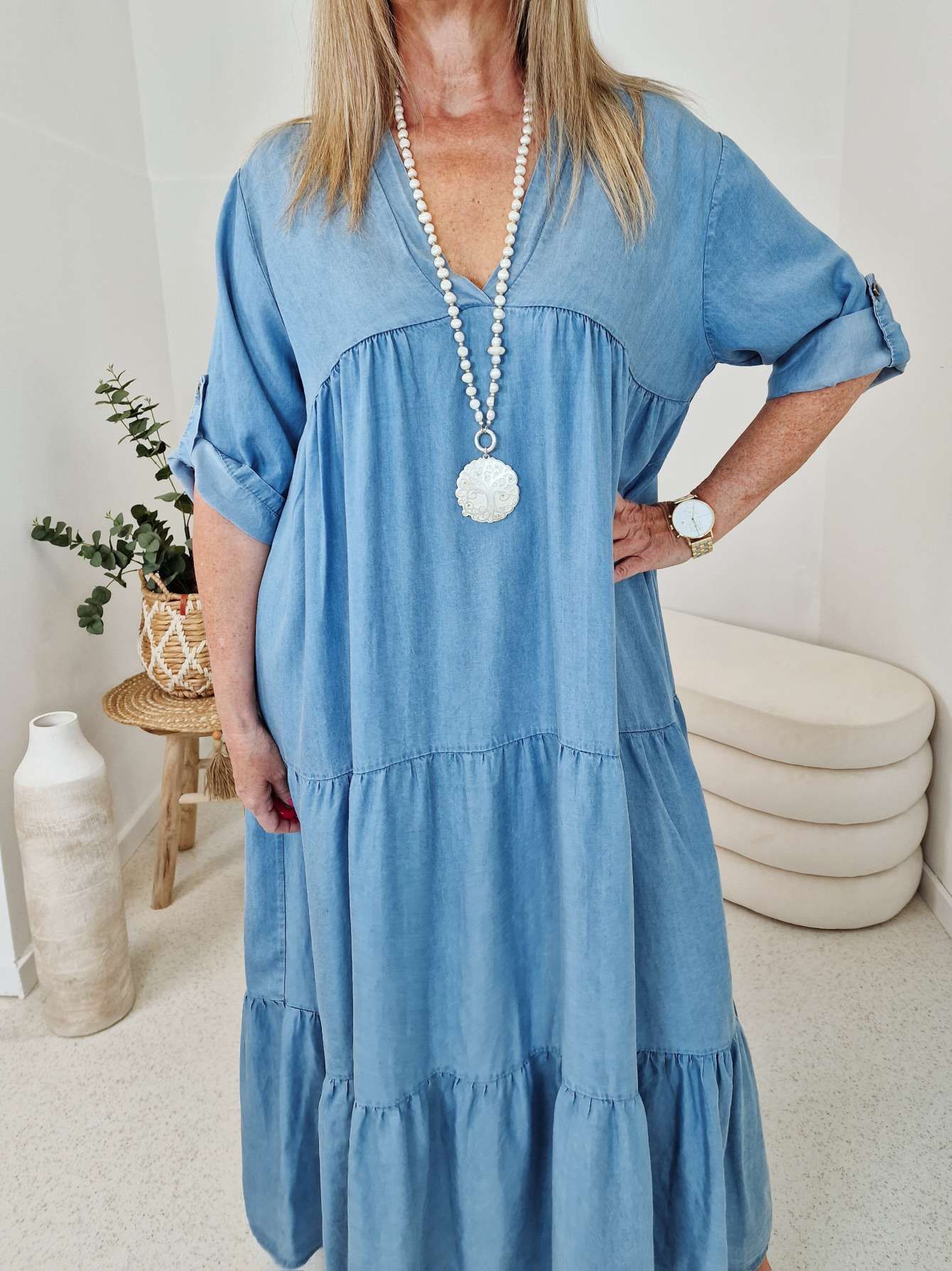 JEANS DRESS DUNJA LIGHT BLUE 34-42 Made in Italy DENIM Kleid JEANS DRESS DUNJA LIGHT BLUE 34-42 Made in Italy DENIM Kleid