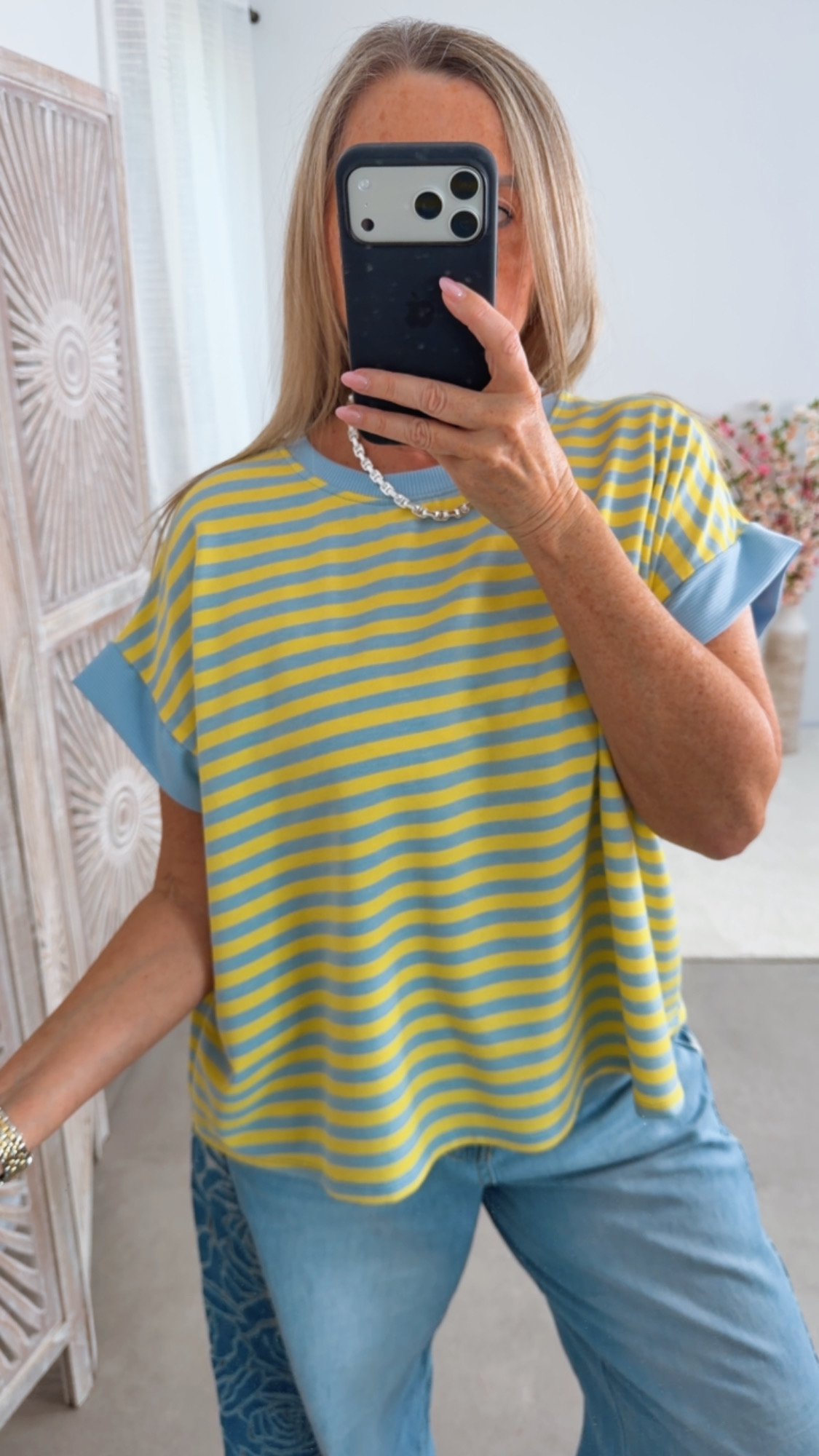 🌈✨ Streifen Shirt Nuvia Stripes Made in Italy 34-42/44