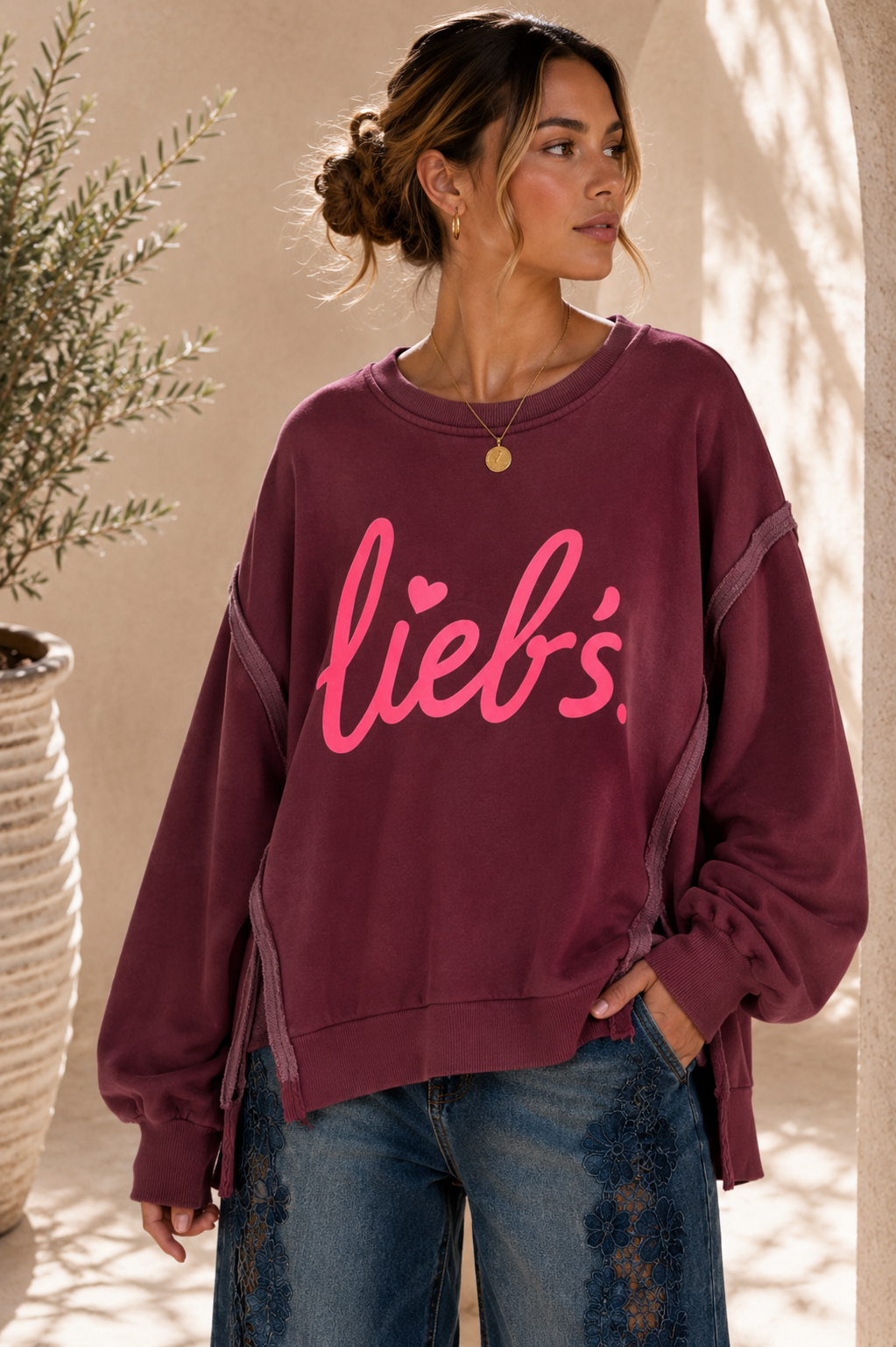 Sweatshirt Isotta – Lieb´s im lässigen Oversize-Look Made in Italy 34-48