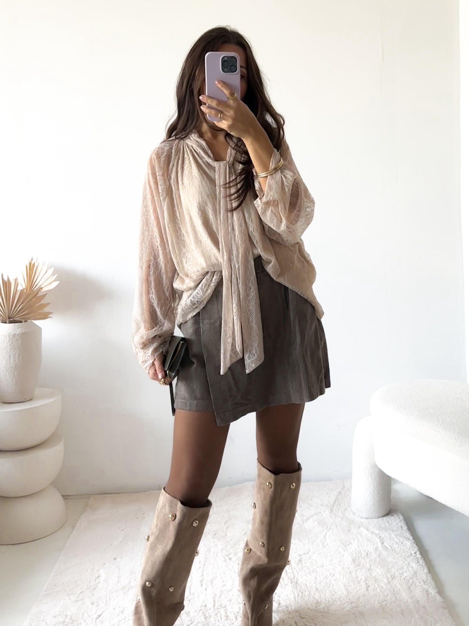 SCHLUPPENBLUSE SPITZEN BLUSE AMIRA Made in Italy 34 -42