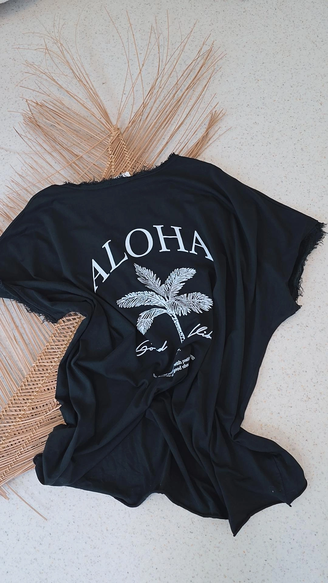 BASIC SHIRT ALOHA PALMS STONEWASHED VOKUHILA Made in Italy 34-44/46