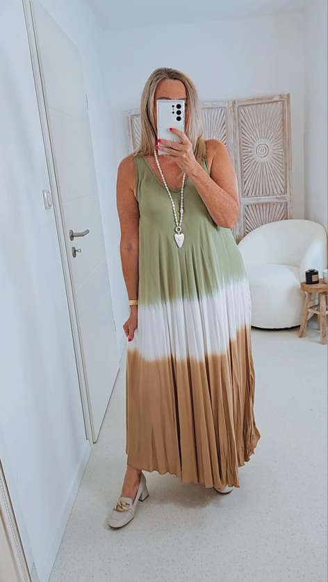 MAXI DRESS ALABAMA 36-42 Made in Italy Maxi Sommer Kleid Strandkleid BATIK