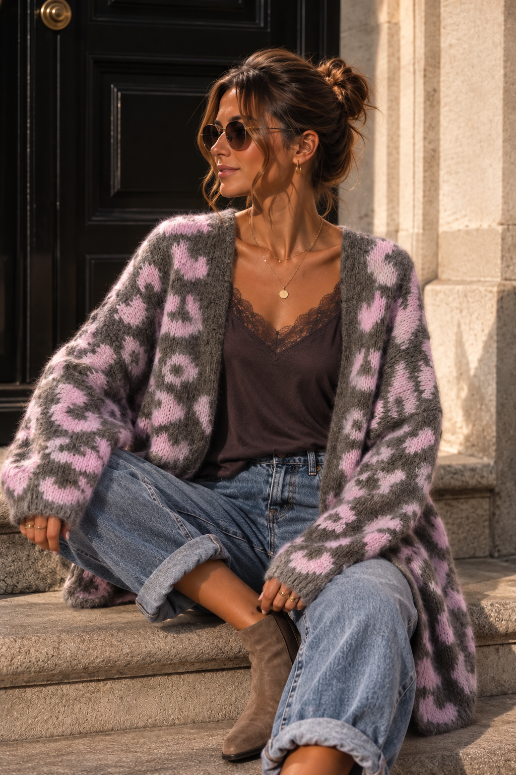 Cardigan Leo Kuschelig I Strickjacke I NO.SJ0023 I Made in Italy 34-44/46