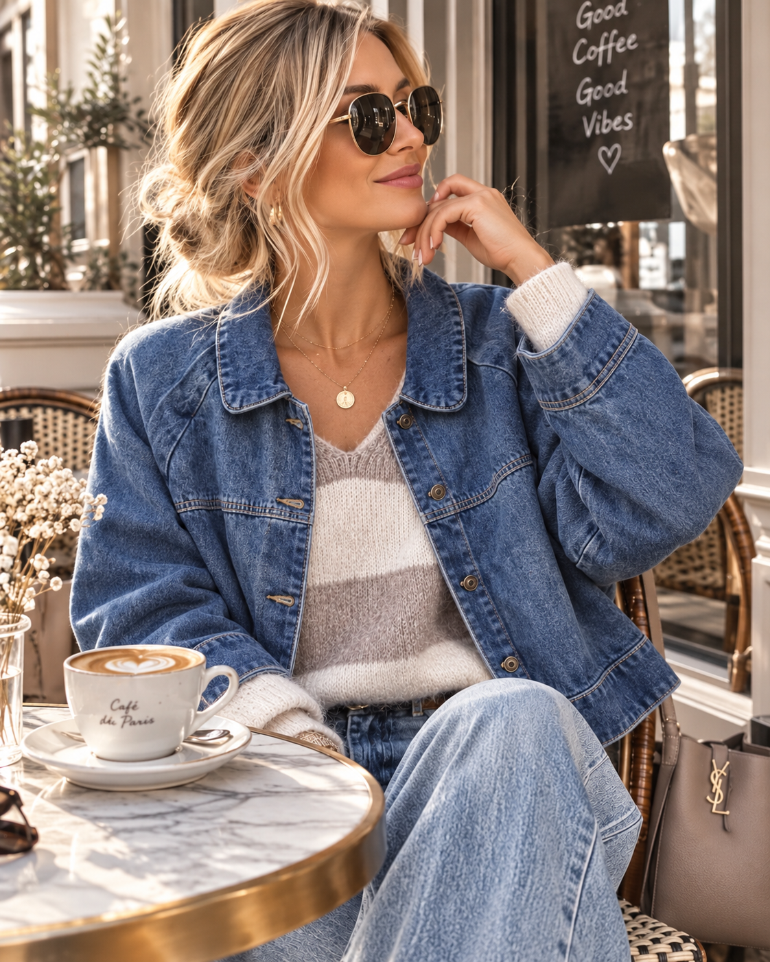 Oversize Jeansjacke in A-Linie – lässiger Hängerchen-Style | JJ0091