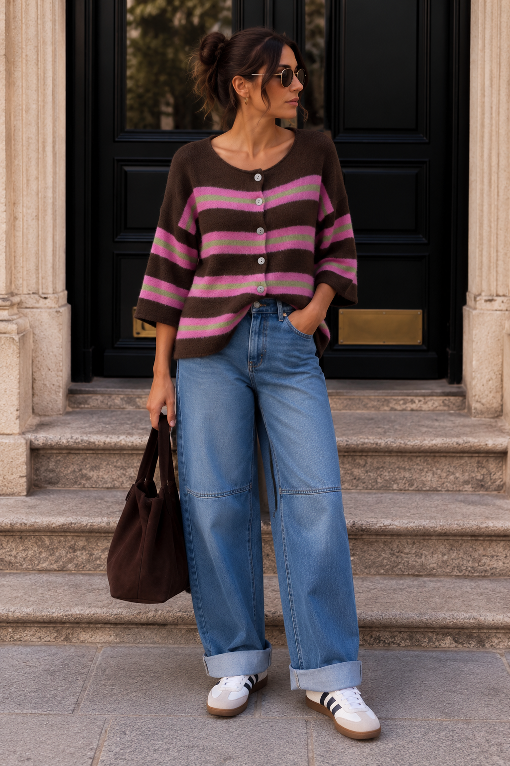 Strickjacke Dreiviertelarm I SJ0056 I Made in Italy 34-42/44