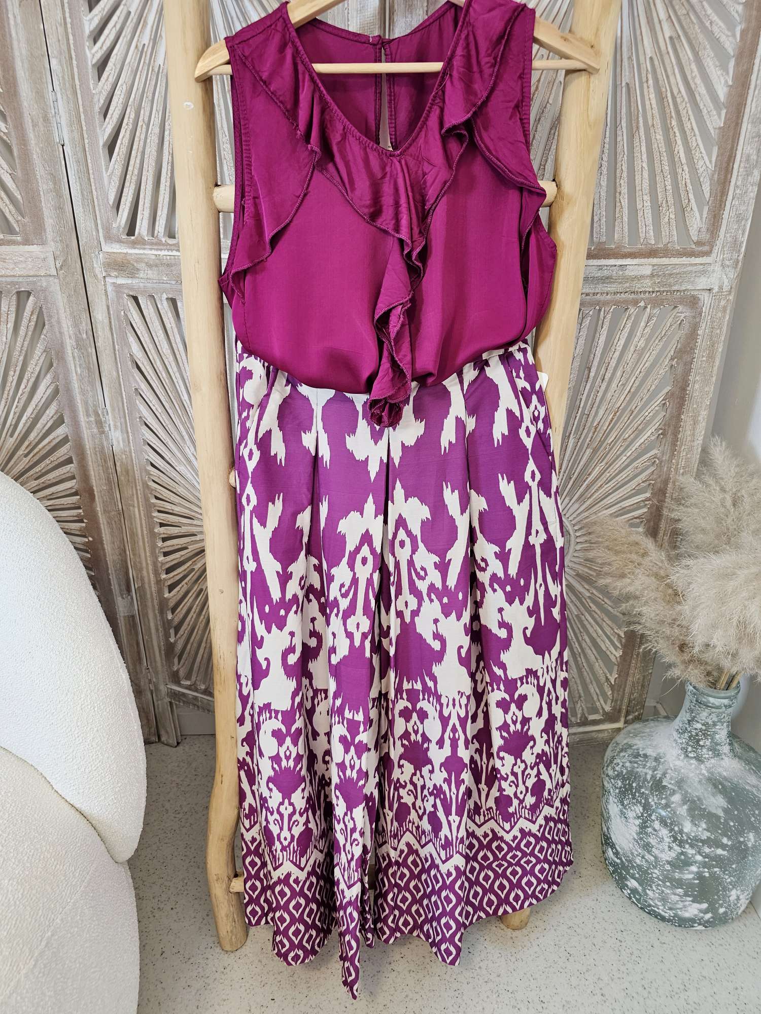 10 € LEICHTE SOMMER HOSE JOLANA 34-38 Made in Italy weite Hose PANT Baumwolle