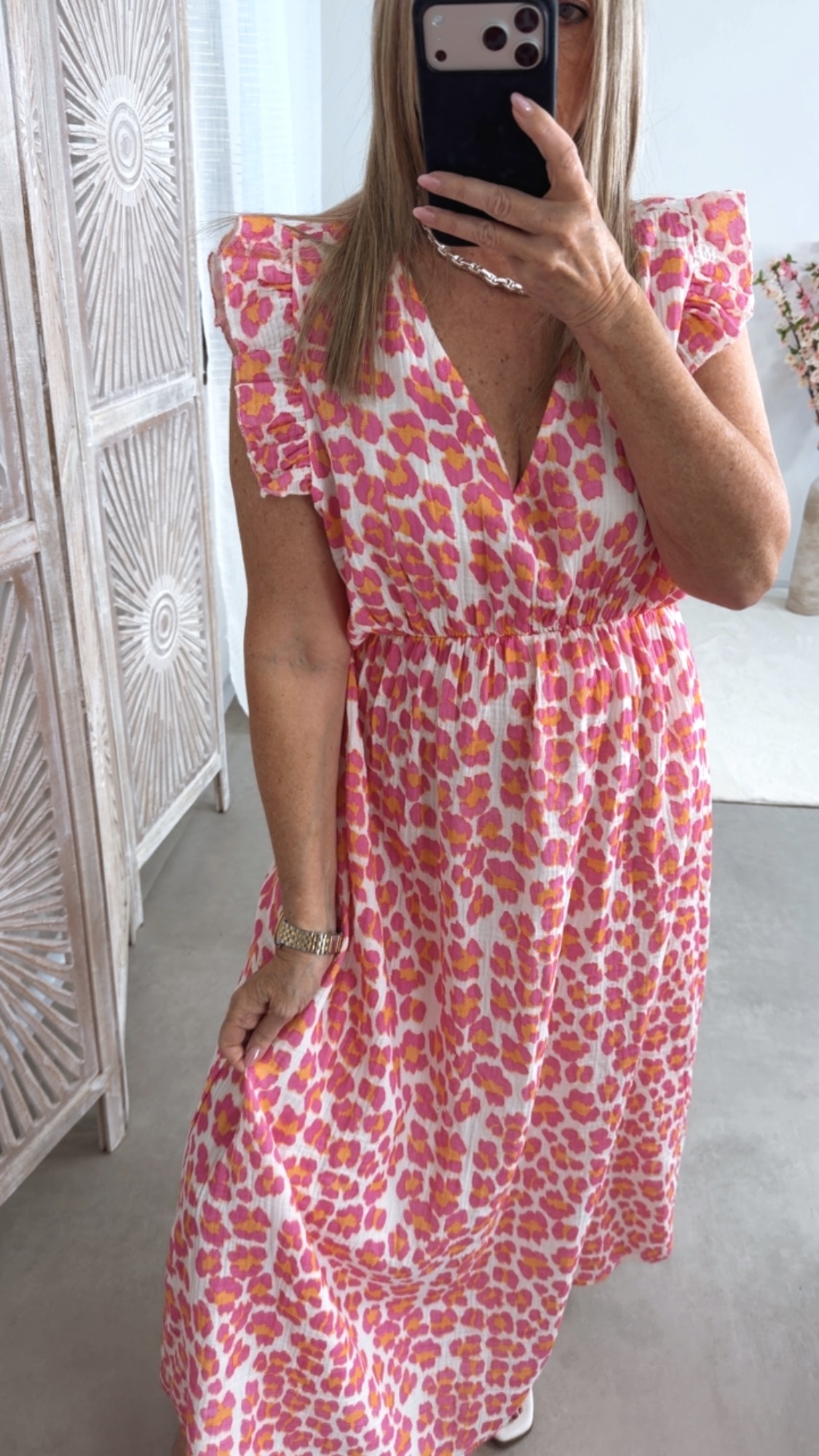 Oversize Leo Musselin Kleid Rosaluna Made in Italy 38-46/48