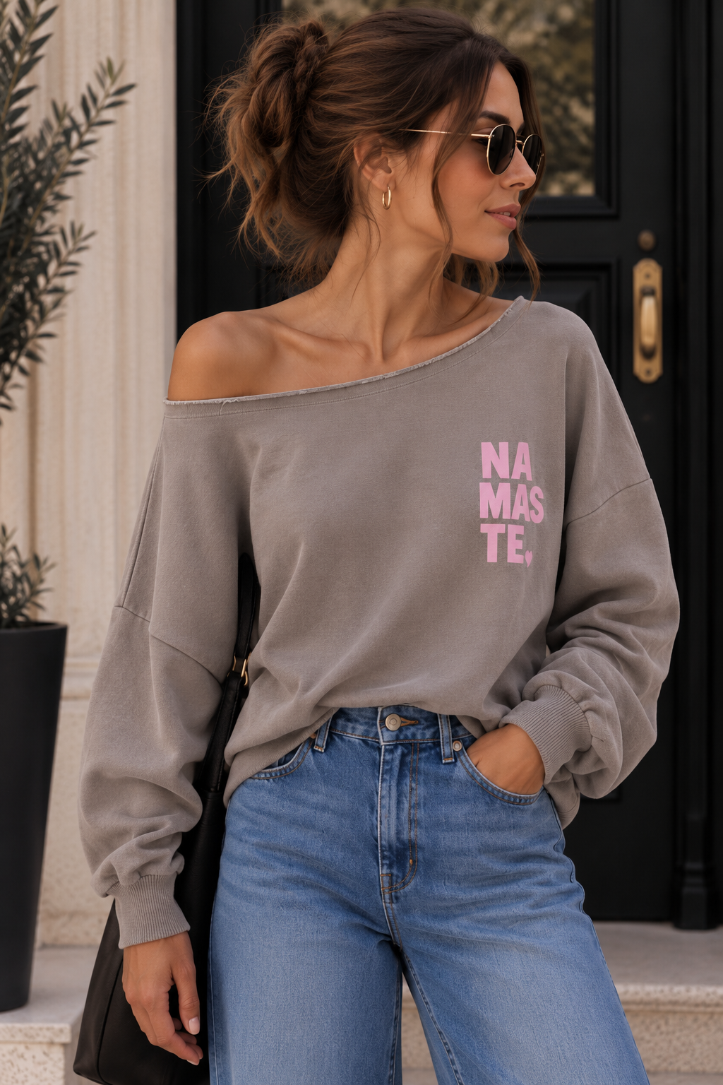 Oversize Sweatshirt im Used-Look I P0060 I 34-42/44
