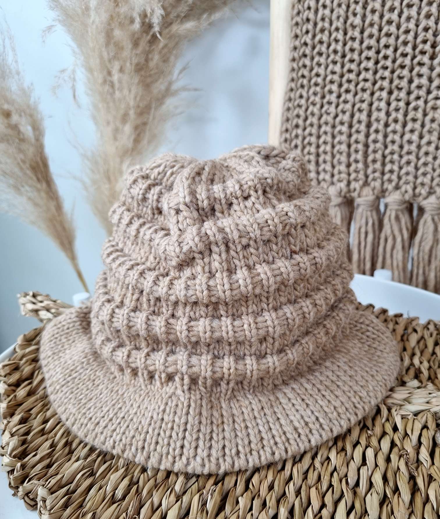 EDLER FISCHERHUT BELLADONNA CAMEL Strick Hut Mütze Made in Italy EDLER FISCHERHUT BELLADONNA CAMEL Strick Hut Mütze Made in Italy