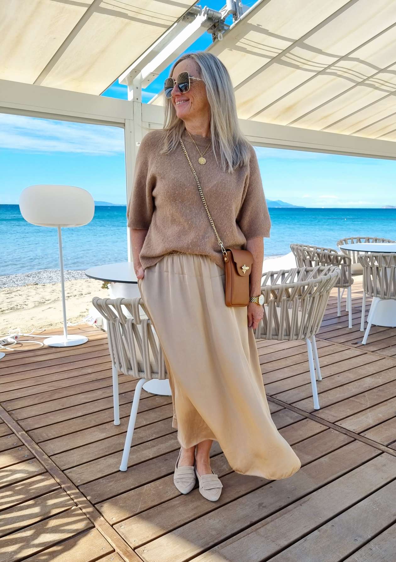 EDLER SILK SKIRT ERIKA CAMEL Satin Rock Seiden Mix Made in Italy Sommerhose 34-40 EDLER SILK SKIRT ERIKA CAMEL Satin Rock Seiden Mix Made in Italy Sommerhose 34-40