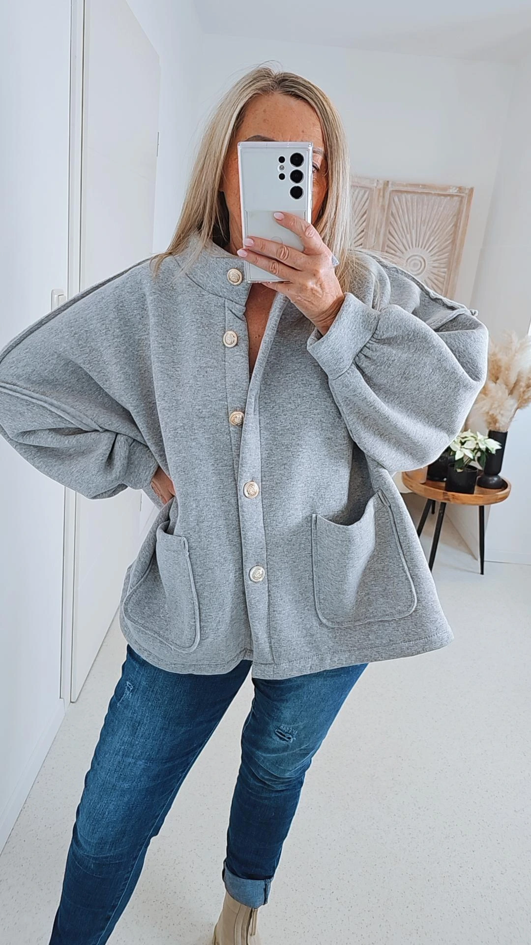 OVERSIZE SWEATSHIRT JACKE VERONA Made in Italy 34-46 Sweatshirtjacke OVERSIZE SWEATSHIRT JACKE VERONA Made in Italy 34-46 Sweatshirtjacke