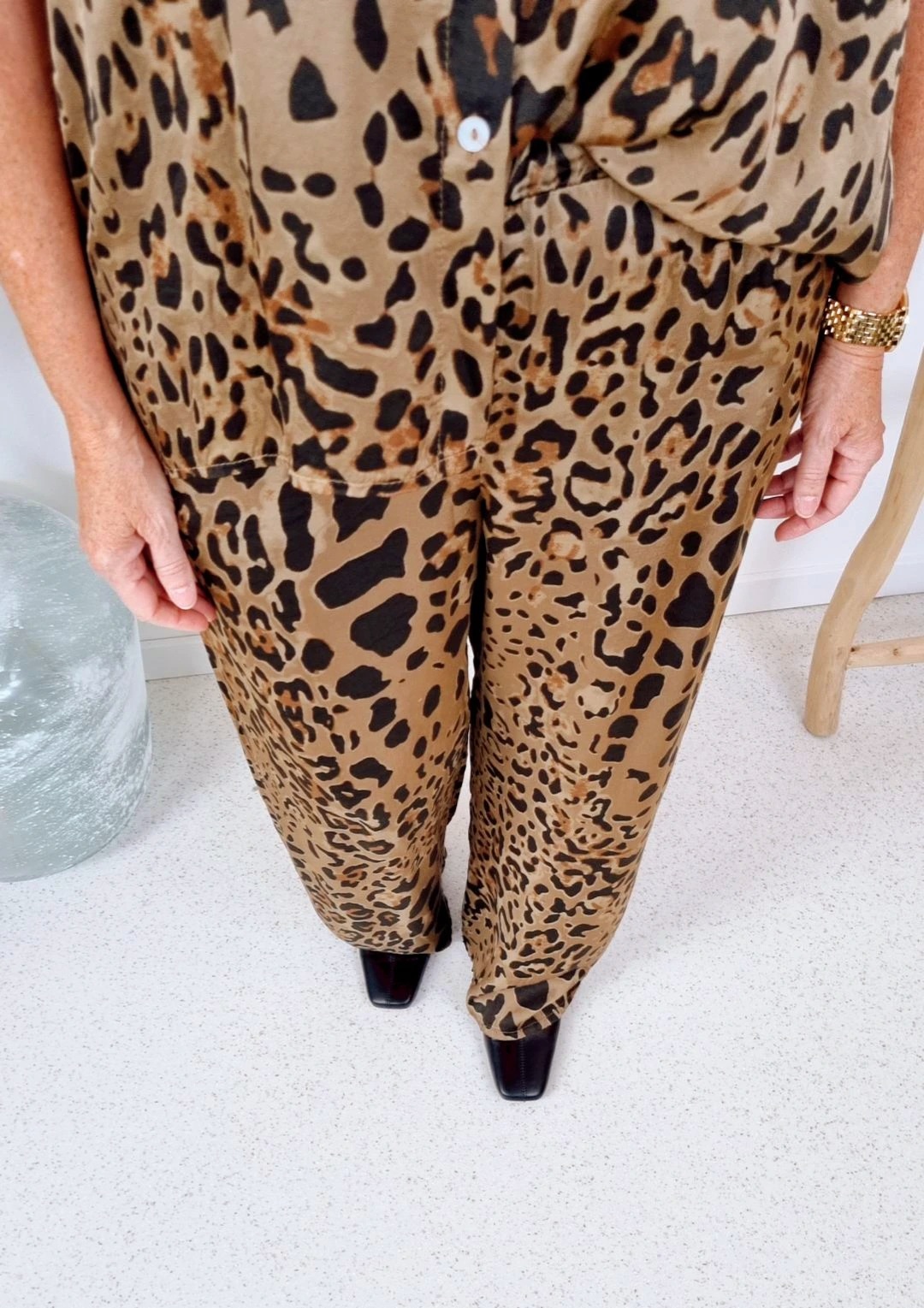 EDLE HOSE MORENA LEO BEIGE Hose Viskose Made in Italy Sommerhose 34-40 EDLE HOSE MORENA LEO BEIGE Hose Viskose Made in Italy Sommerhose 34-40