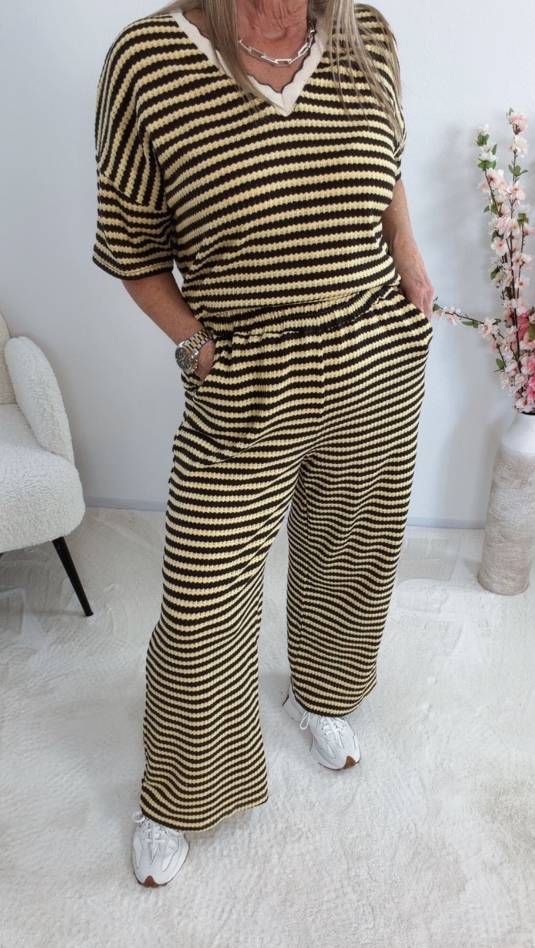 💙✨ Strickhose Zarelina Stripes Made in Italy