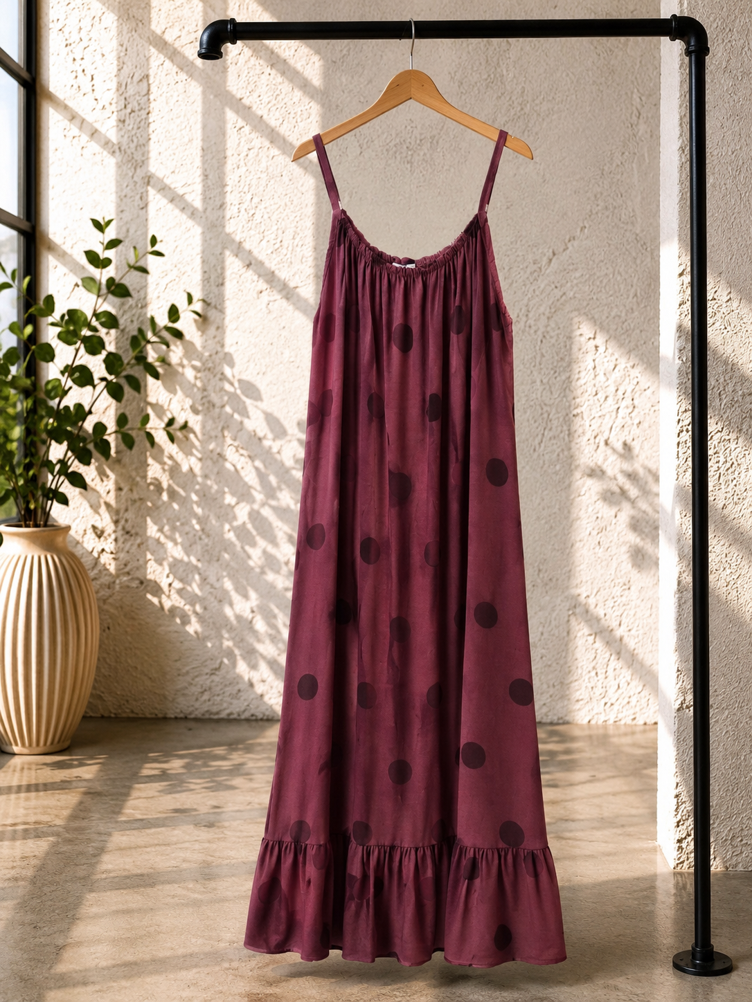 Dots Kleid Isla Spaghettiträger Made in Italy 34-42