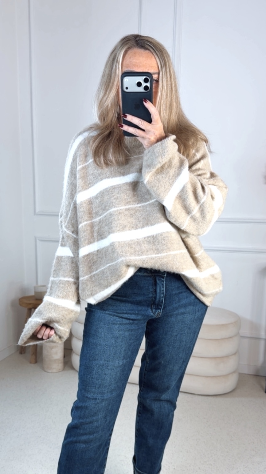 BASIC KNIT SWEATER RANDY 36 -44 Made in Italy Pullover