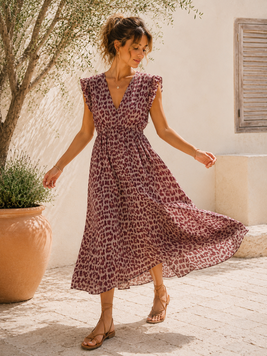 Kleid Arusha – Musselinkleid mit Boho-Charme  – Made in Italy |  tragbar bis Größe 42/44