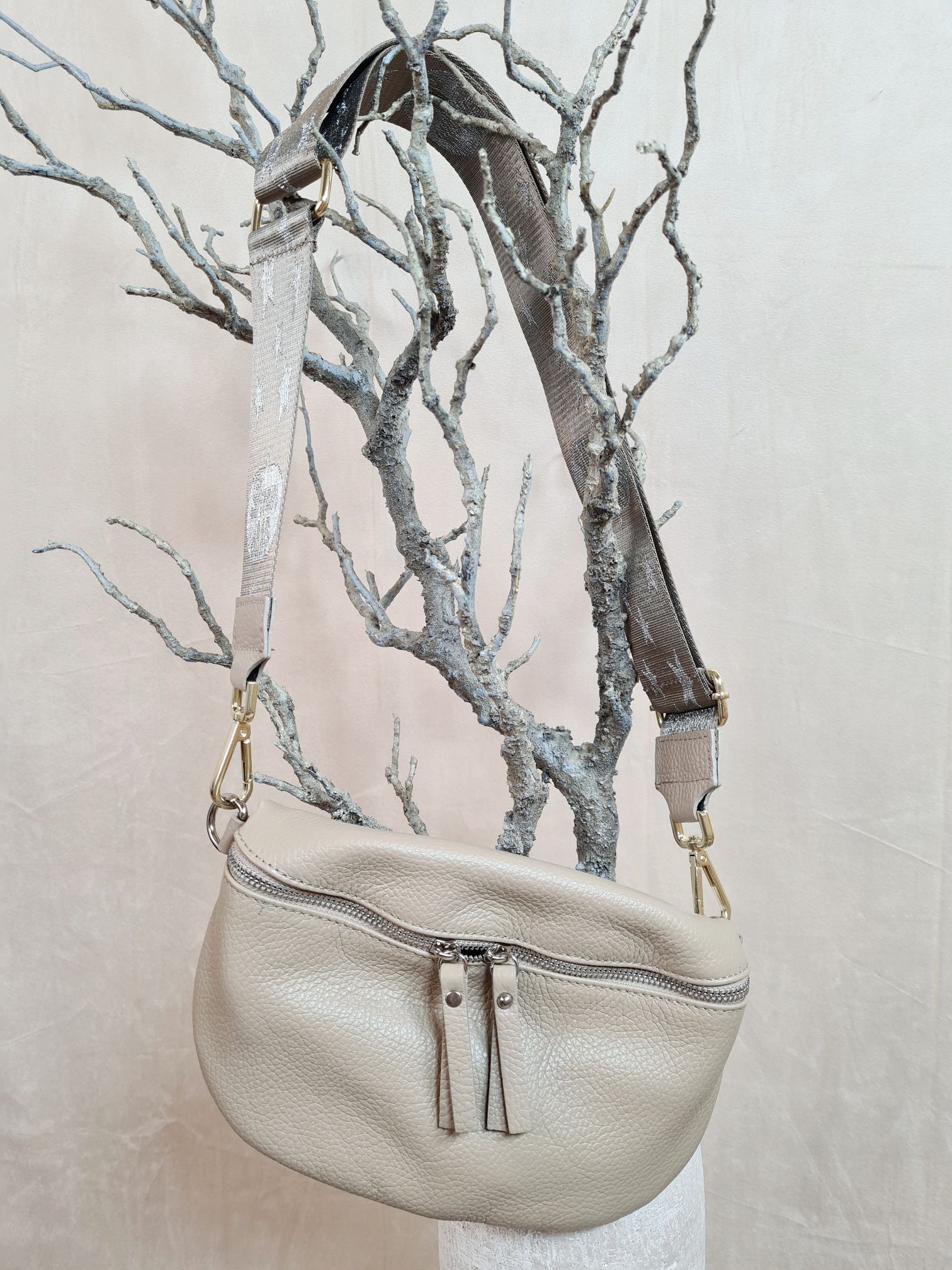 TASCHEN GURT DREAM BAG TAUPE Made in Italy Umhängeriemen TASCHEN GURT DREAM BAG TAUPE Made in Italy Umhängeriemen