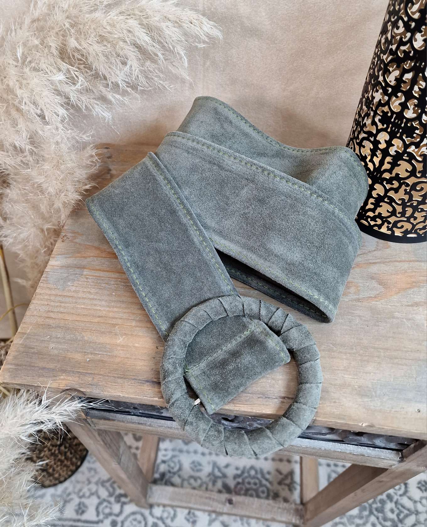 BELT WILDLEDER GÜRTEL MARVIN KHAKI Echt Leder Gürtel Ledergürtel Wildledergürtel  