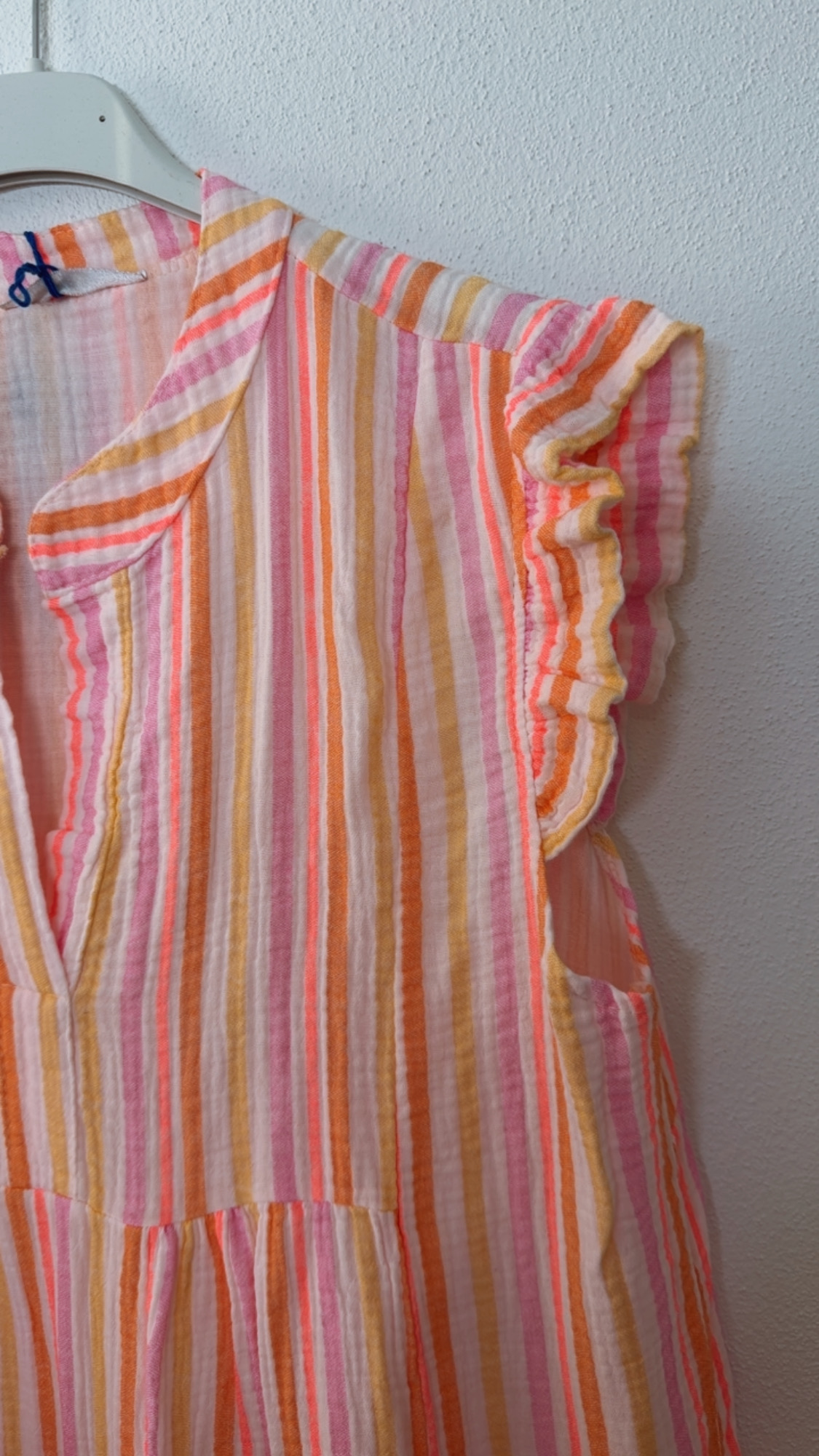 Musselin Tami Stripes kurz Rüschen 34 - 42