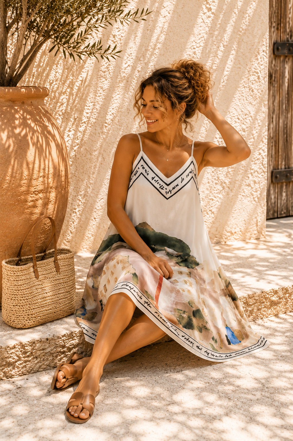 Kleid Lucca – Made in Italy – kurzes Sommerkleid mit mediterranem Flair – passend bis ca. Größe 42