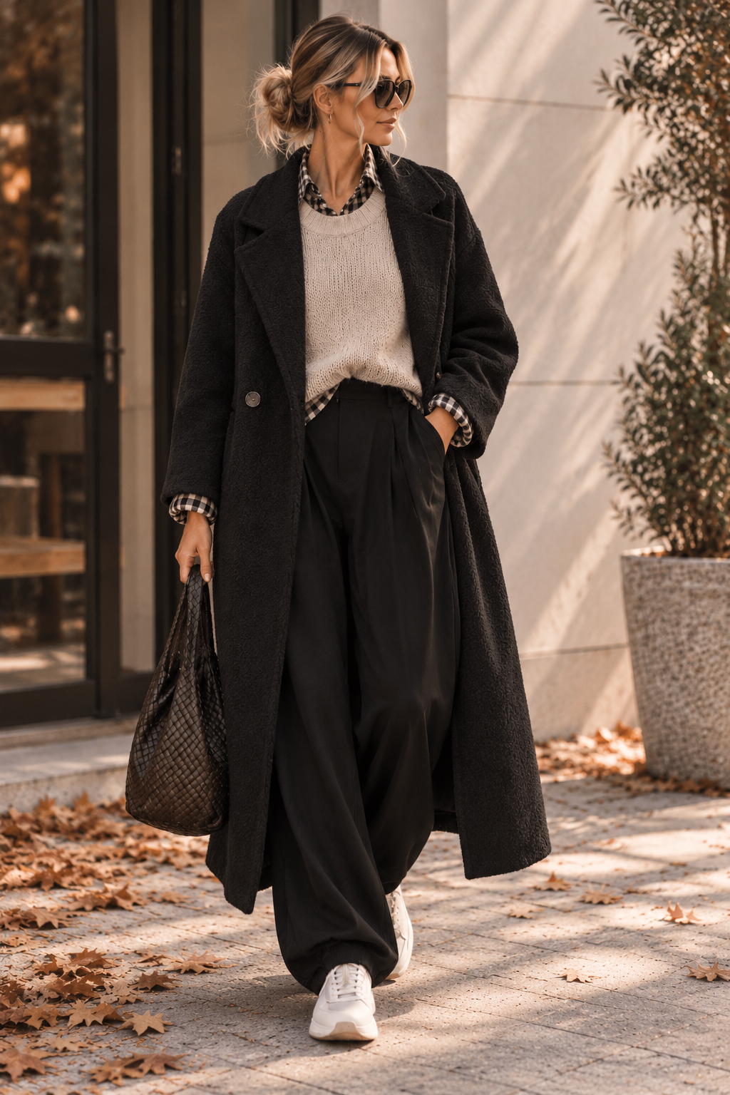 Mantel Trench Coat Schwarz I TC0155 I Made in Italy 34 - 42