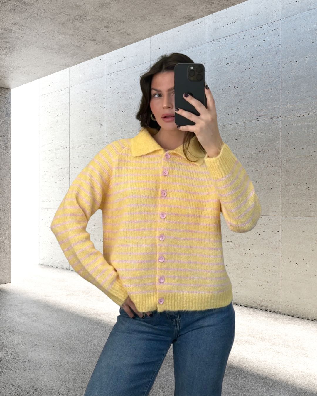 CARDIGAN VILDA STRIPES ITALY STYLE 34-40 Pullover Streifen