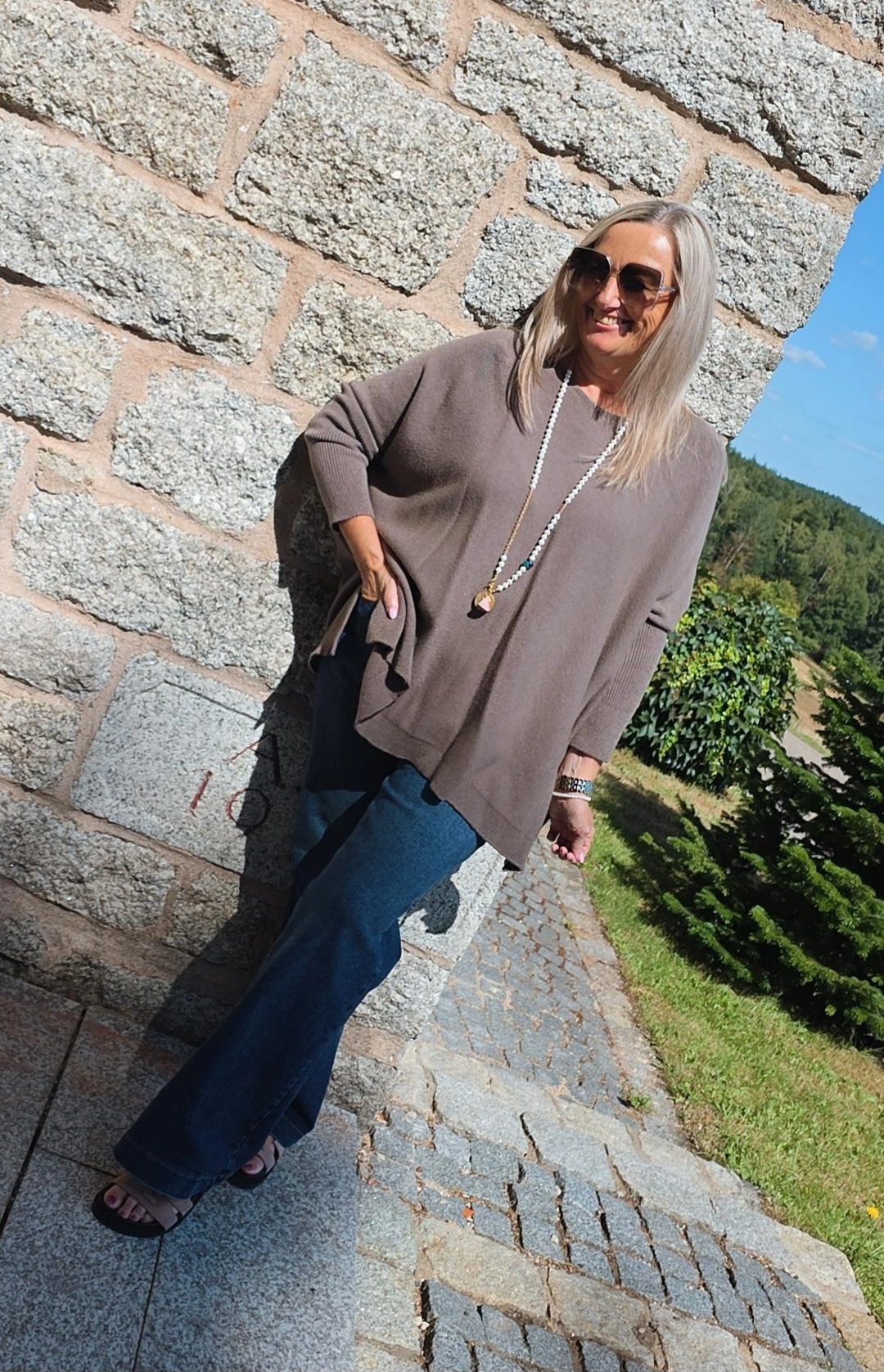 OVERSIZE KNIT SWEATER SIGRID Made in Italy 34-48/50 Strick Pullover