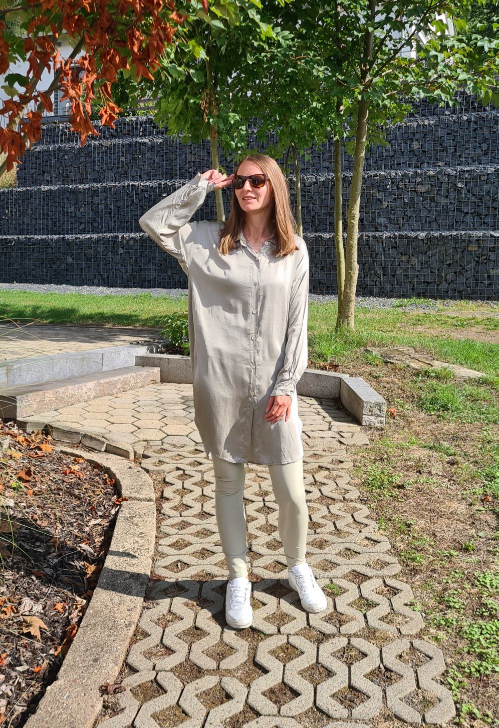 OVERSIZE BLUSE BIANCA GRAU BEIGE 34-42 Made in Italy Longbluse Hemd OVERSIZE BLUSE BIANCA GRAU BEIGE 34-42 Made in Italy Longbluse Hemd