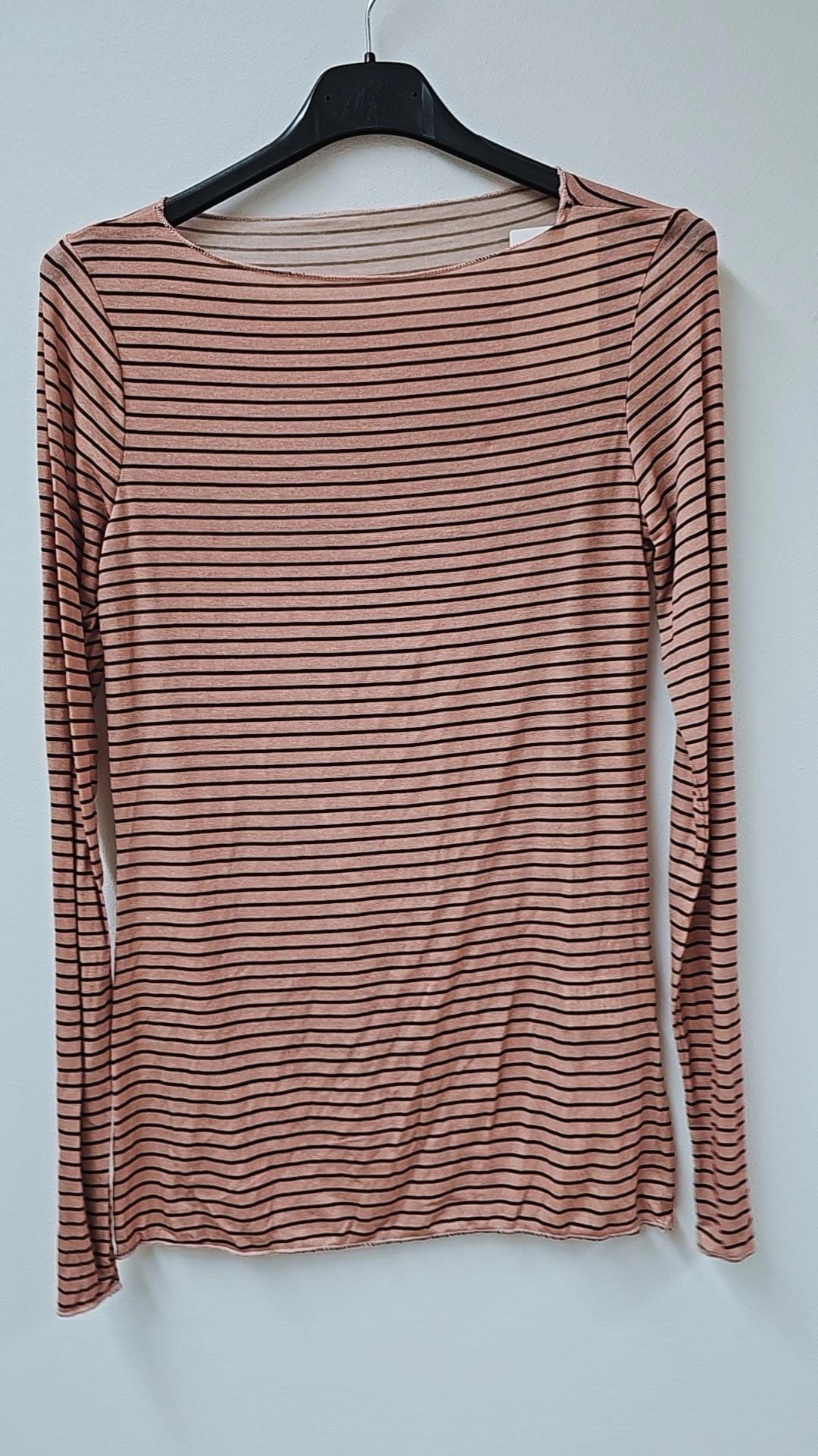 COMFY STRETCH LANGARMSHIRT STREIFEN Made in Italy Gr.  34- 40/42 LS0113 Cashmere