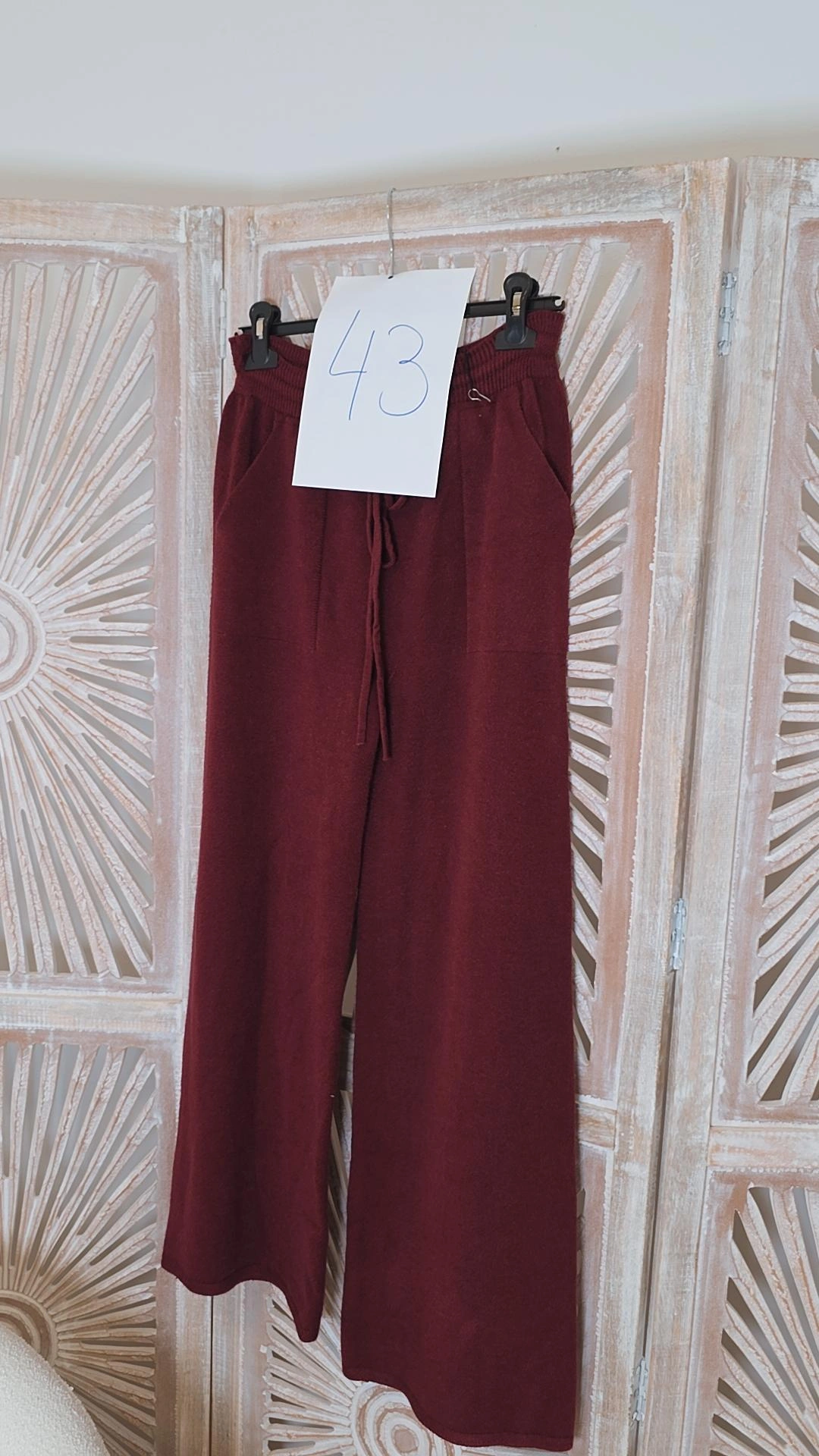EINZELSTÜCK STRICKHOSE BORDEAUX 43
