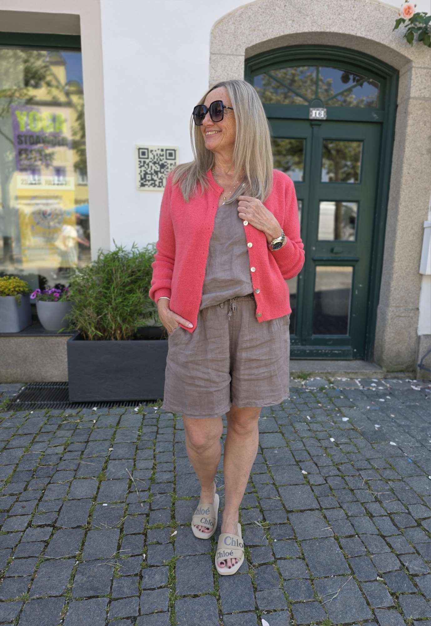 LINEN SHORTS BONITA KURZ Made in Italy 34-42 Leinenshort