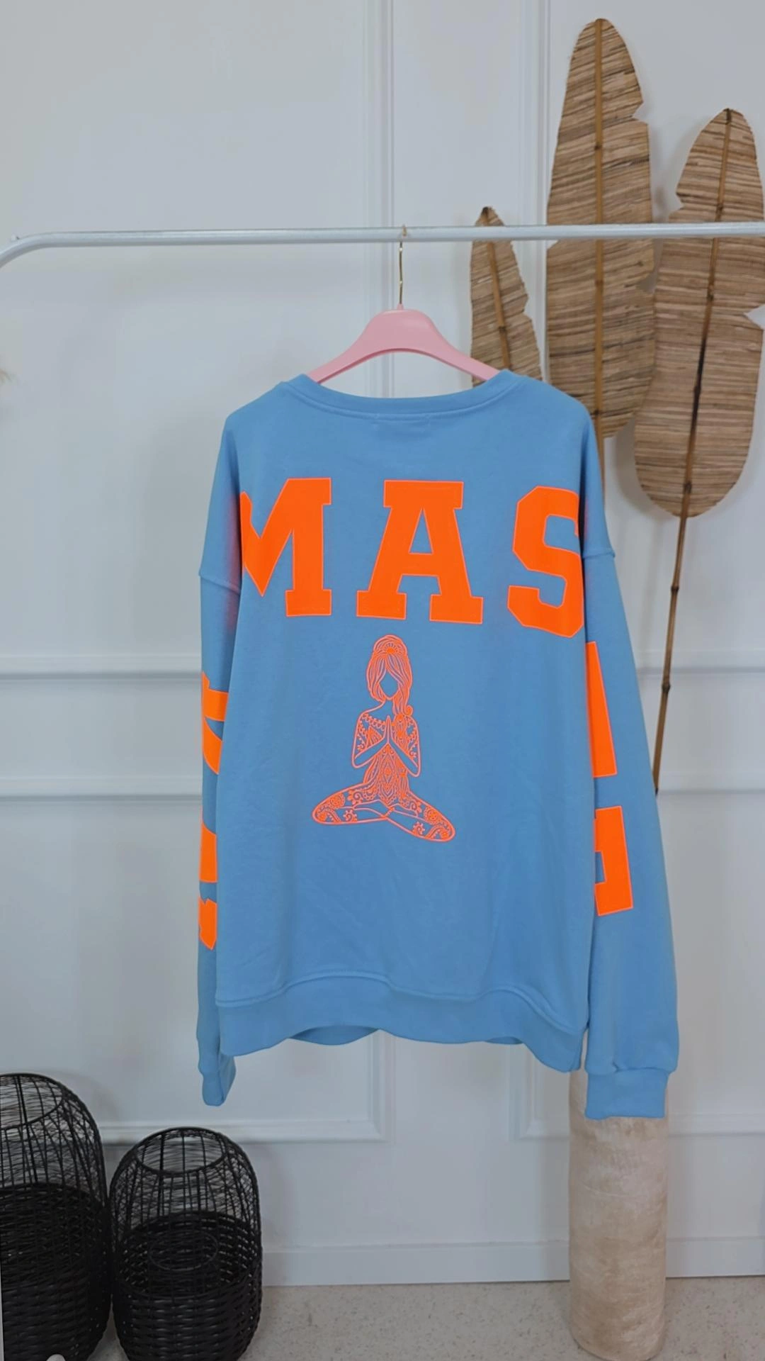 OVERSIZE SWEATER NAMASTE ALL DAMN DAY Made in Italy 34-40/42