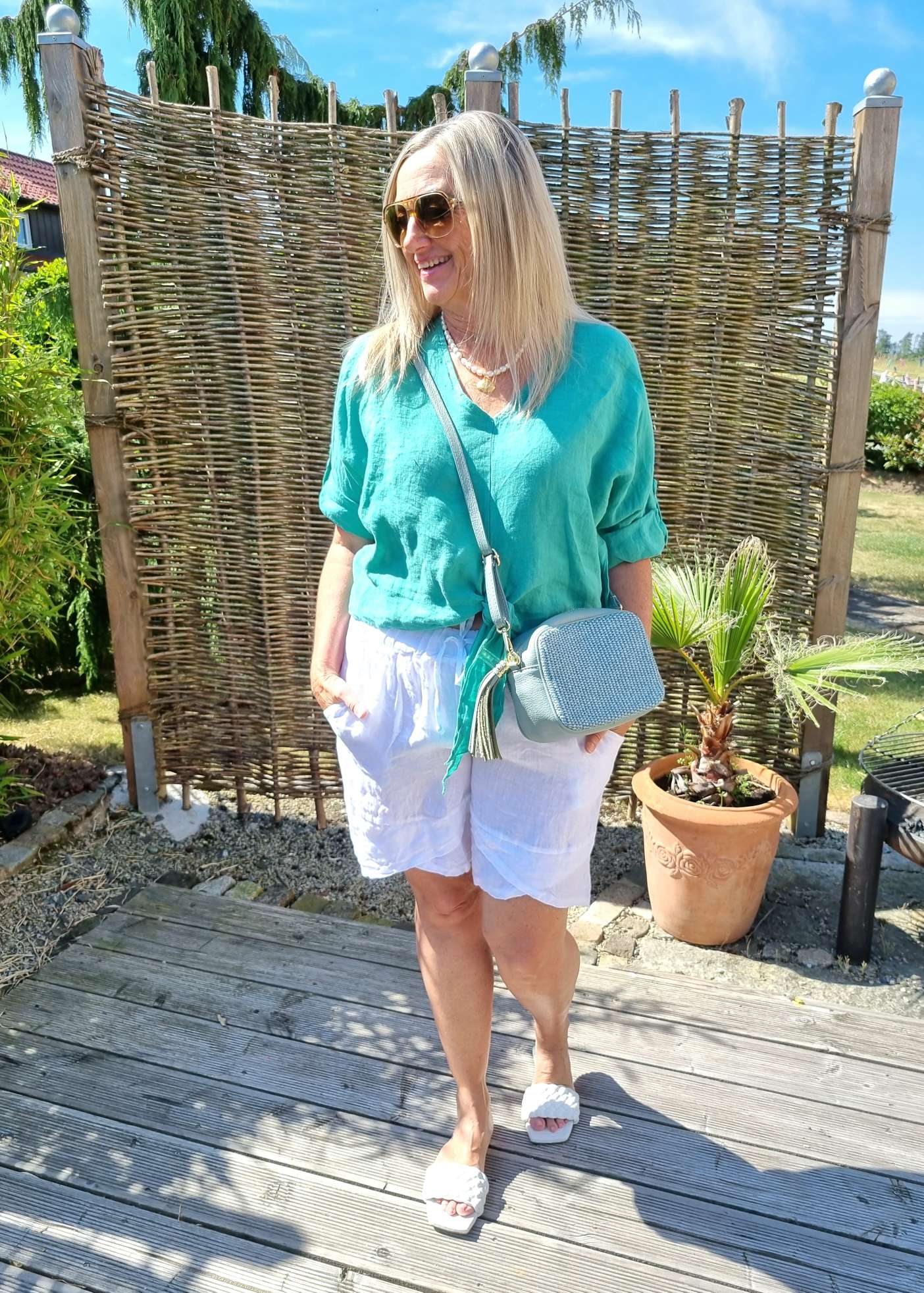 LINEN BLUSEN SHIRT CARINA GRÜN 34-40/42 Made in Italy Basic Shirt kurzarm Leinen T-Shirt Hemd LINEN BLUSEN SHIRT CARINA GRÜN 34-40/42 Made in Italy Basic Shirt kurzarm Leinen T-Shirt Hemd