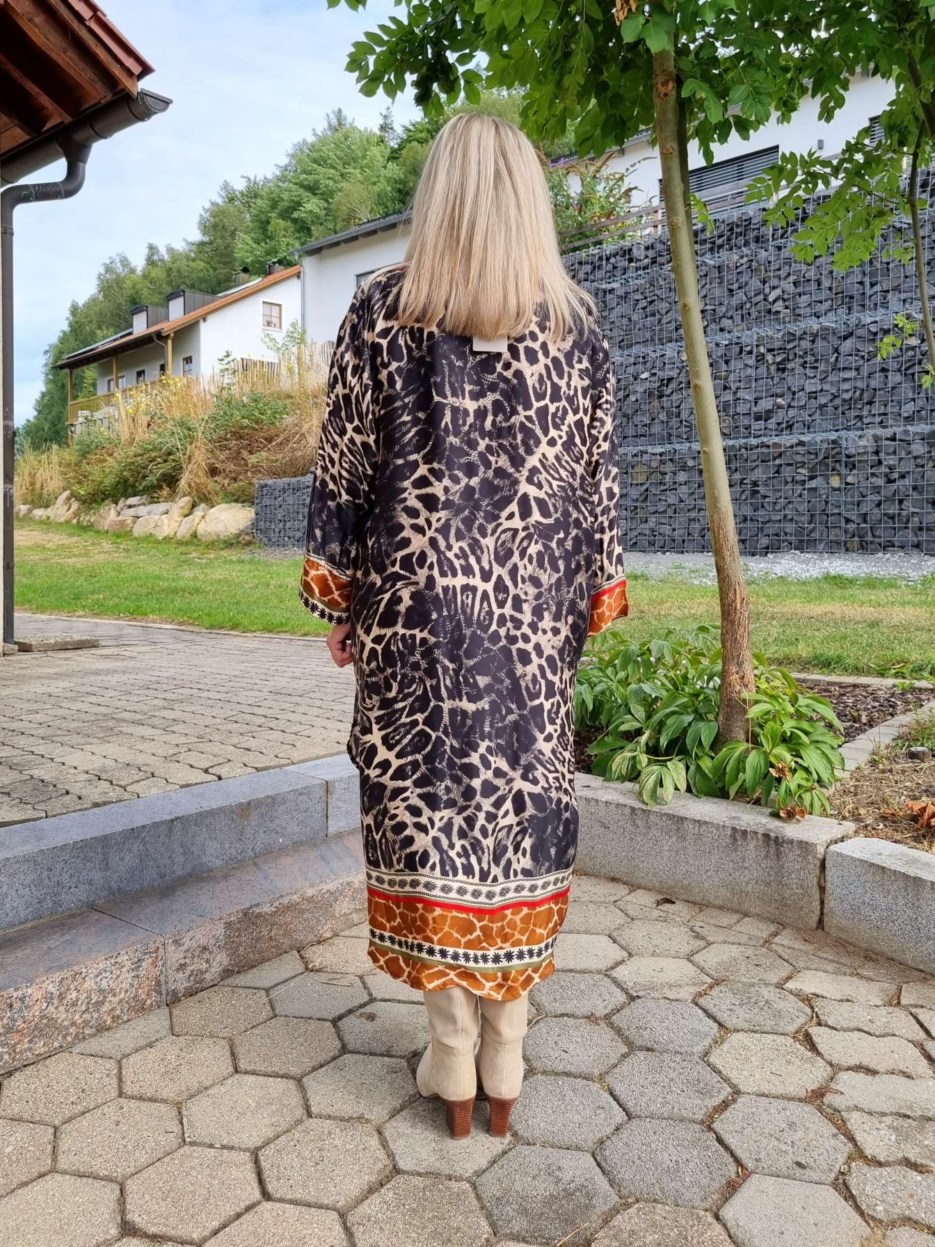 BLUSEN KLEID LUISE SCHWARZ langes Seiden Kleid Dress Longbluse Made in Italy 34-42 BLUSEN KLEID LUISE SCHWARZ langes Seiden Kleid Dress Longbluse Made in Italy 34-42