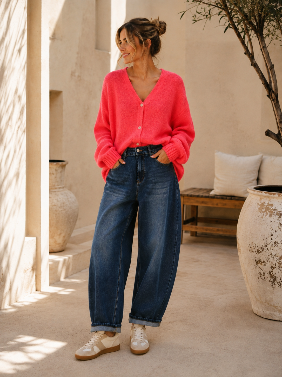 Agnetha – Oversize Alpaka Strickjacke | Made in Italya Cardigan  34-44