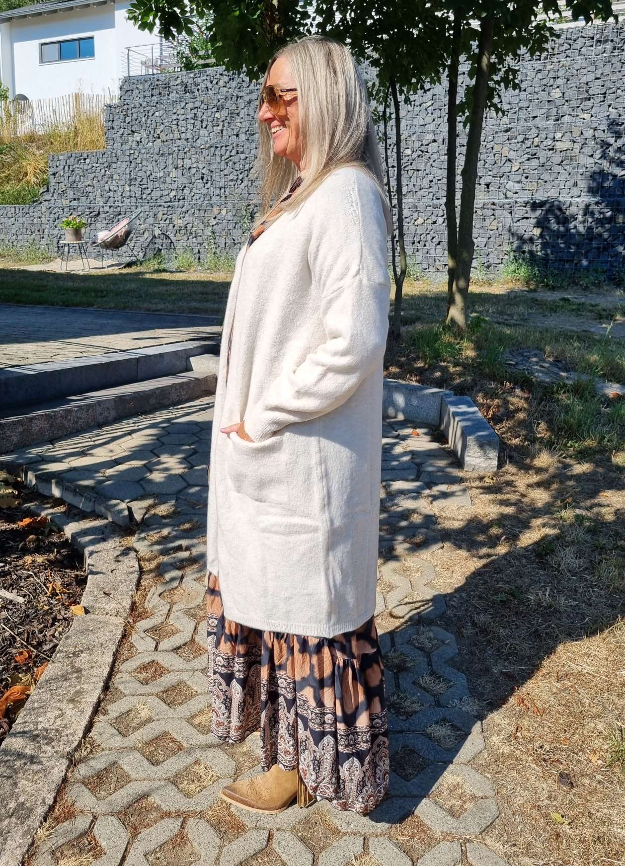 EDLER KNIT CARDIGAN TEODORA BEIGE Strick Jacke Mantel 34-42 Made in Italy EDLER KNIT CARDIGAN TEODORA BEIGE Strick Jacke Mantel 34-42 Made in Italy
