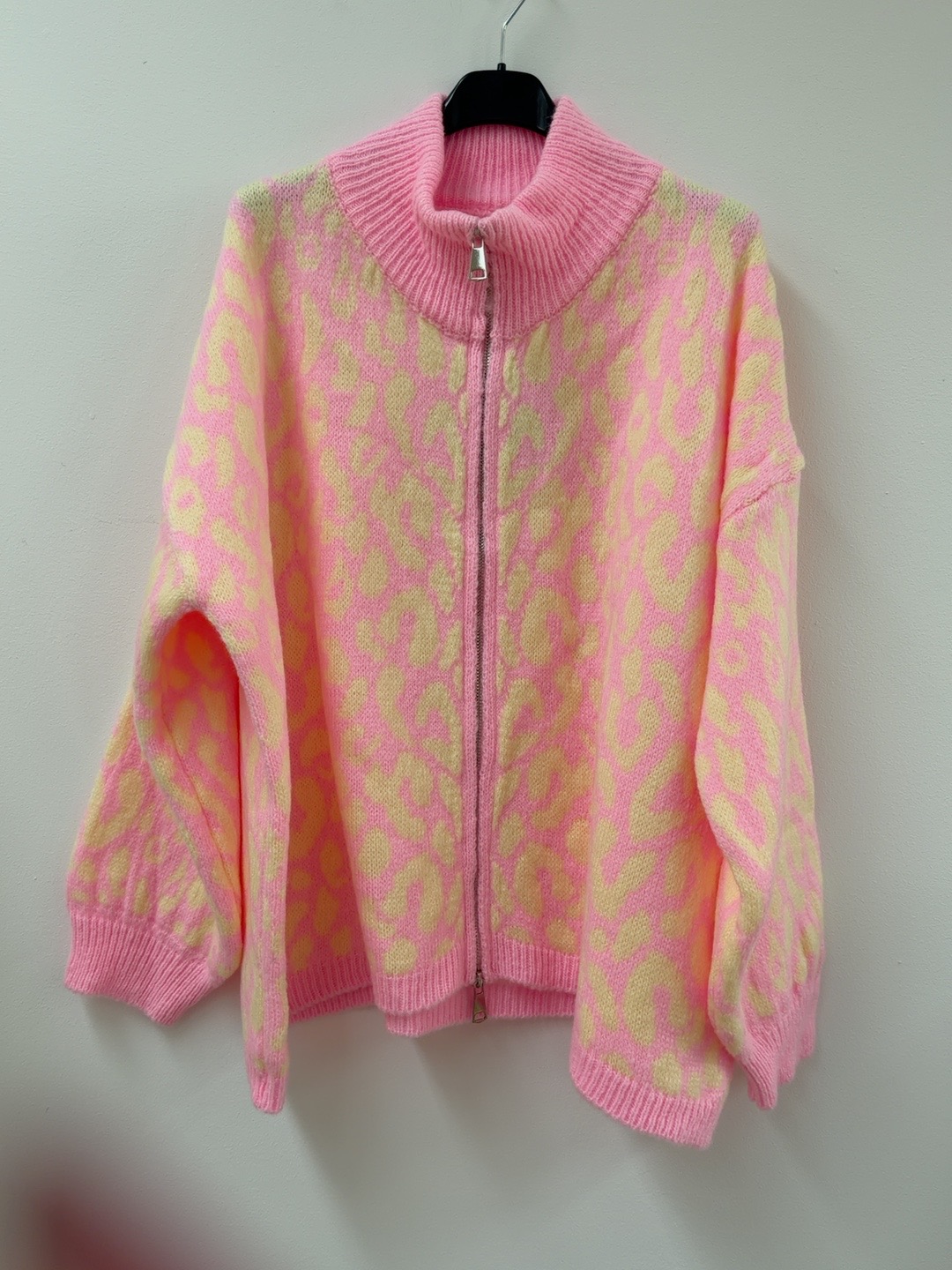Cardigan-Leo mit Zwei-Wege-Reißverschluss I SJ0071 I Made in Italy 34-42/44 Strickjacke
