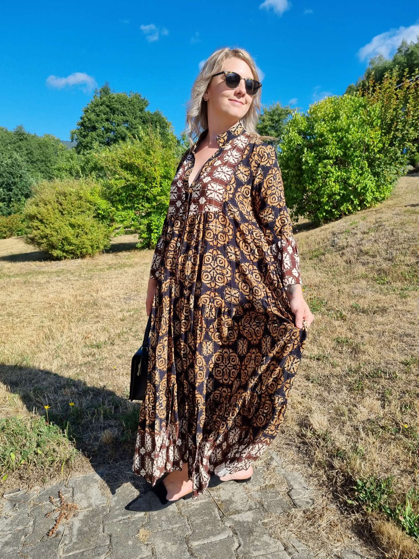 MAXI TUNIKA DRESS ISABELL SCHWARZ 34-40/42 Made in Italy langes Kleid Hängerchen Tunikakleid MAXI TUNIKA DRESS ISABELL SCHWARZ 34-40/42 Made in Italy langes Kleid Hängerchen Tunikakleid