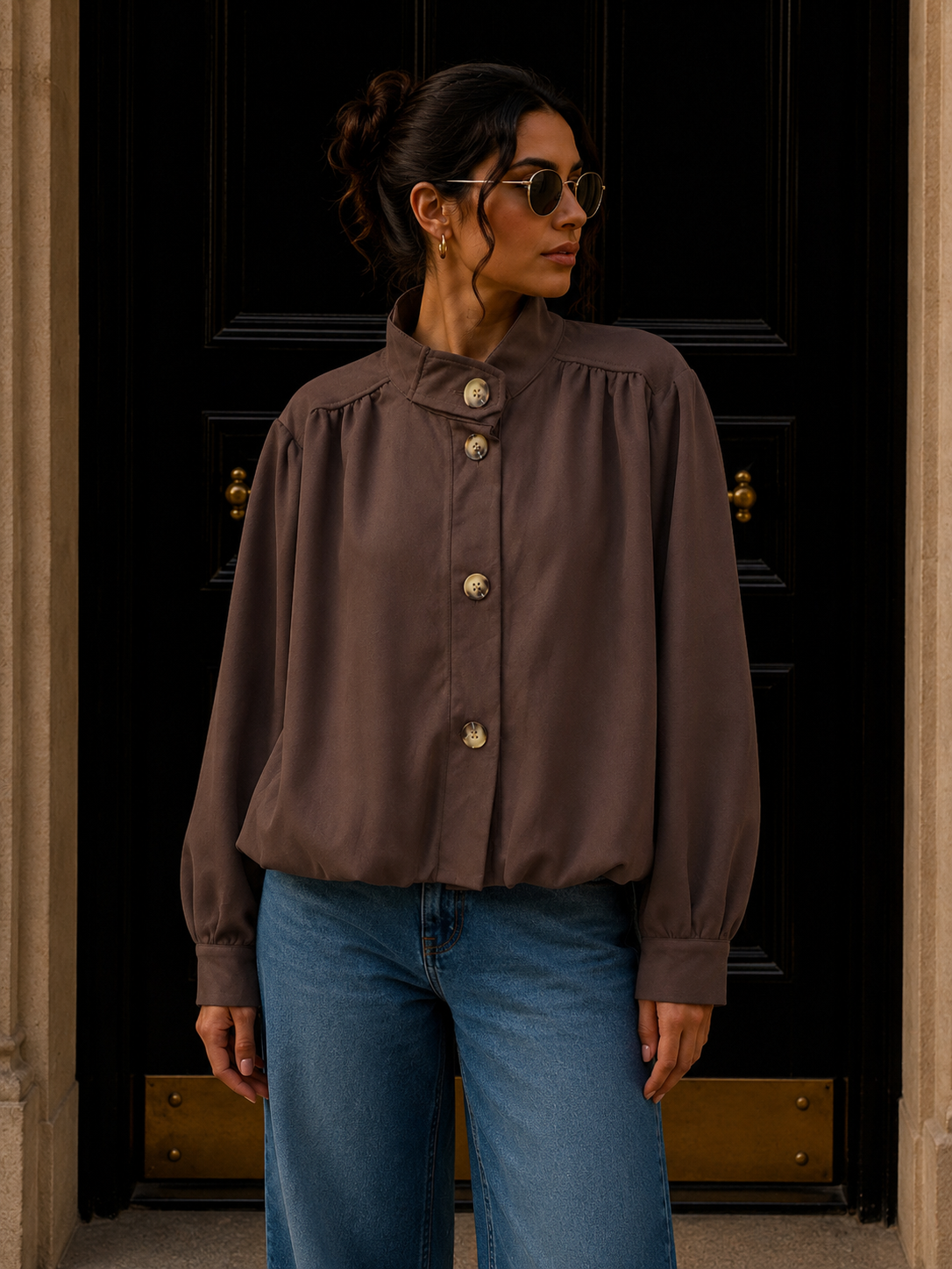 Jacke Veloursleder-Optik I J0036 I Made in Italy 34-42