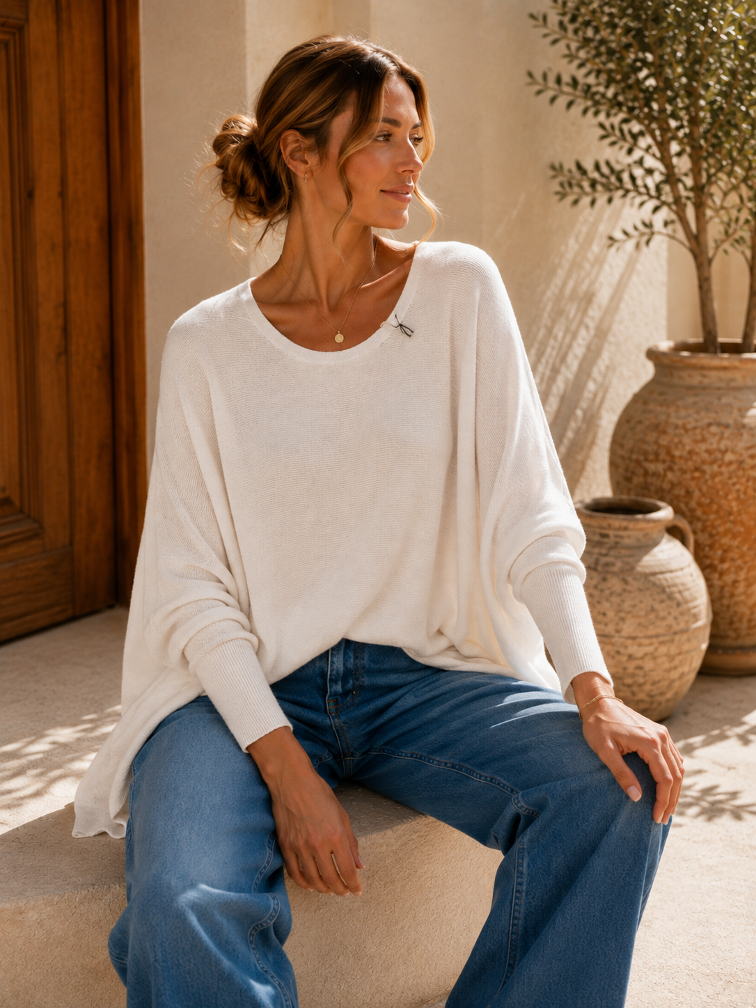 OVERSIZE KNIT SWEATER SIGRID Made in Italy 34-44/46 Strick Pullover