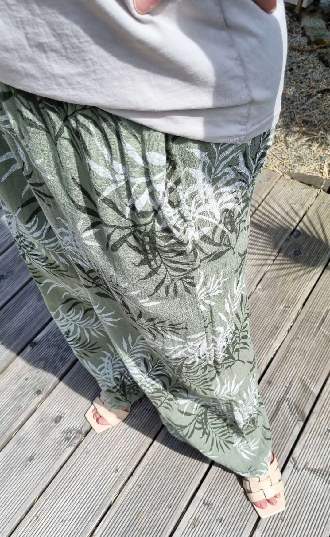 CULOTTE BURRO KHAKI 34-40 Made in Italy weite Hose PANT Sommerhose CULOTTE BURRO KHAKI 34-40 Made in Italy weite Hose PANT Sommerhose